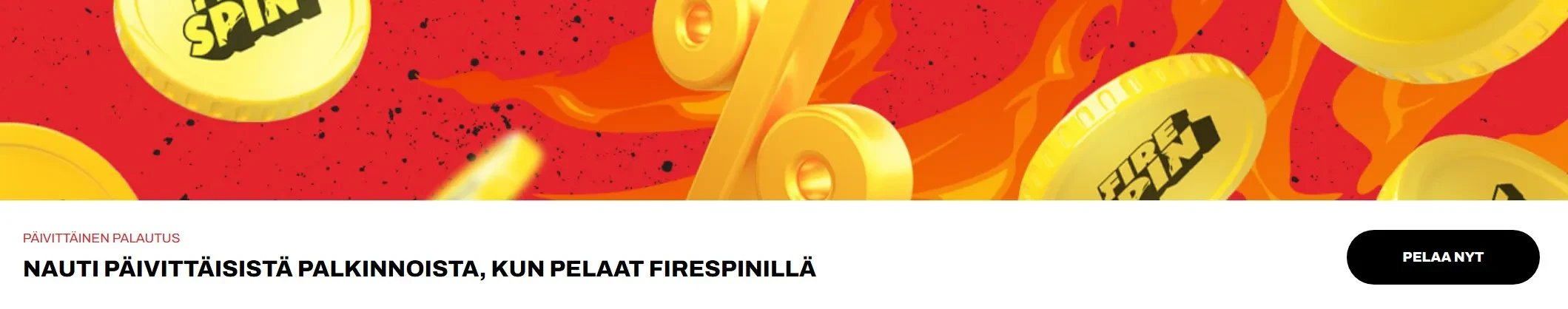 Firespin bonus: 15 % käteispalautus joka päivä